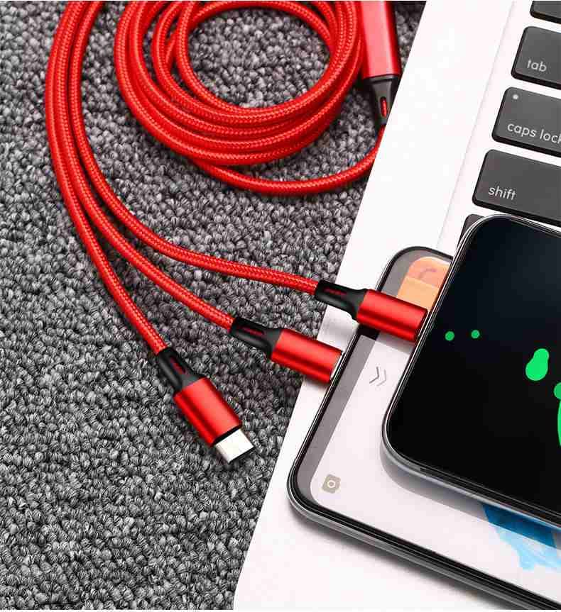 Best Quality Android Mobile Phone Nylon Multi Charger