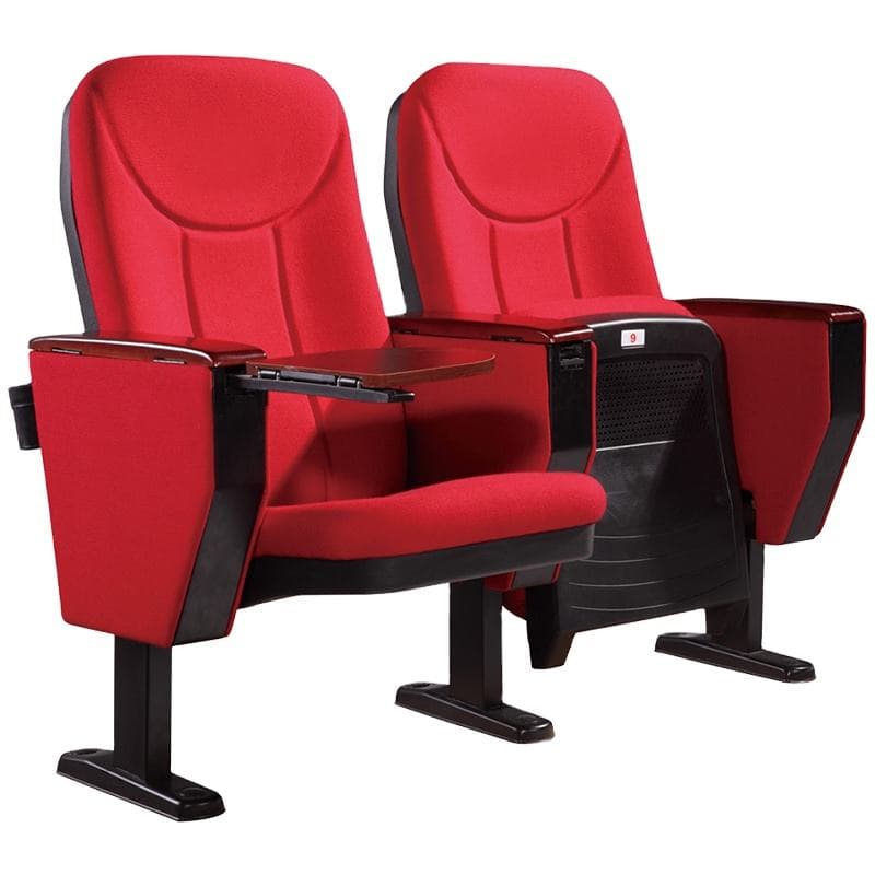 Standard Size Fabric Theater Furniture Audience Seating Schools Hospitals Cinemas Writing Pad Durable Modern Design Commercial