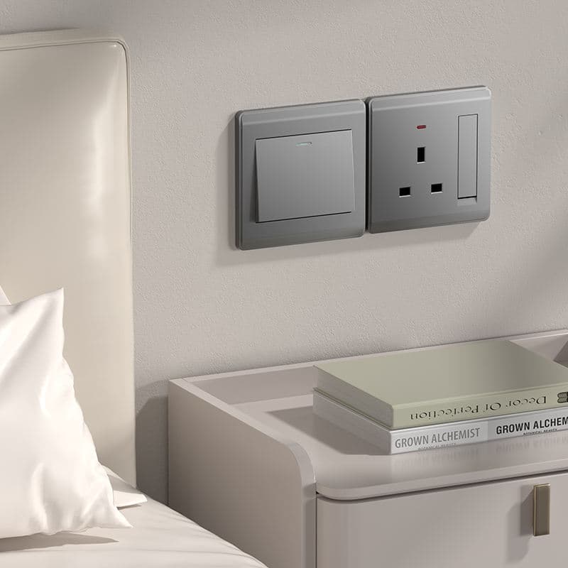 Standard Socket Switch Electrical Equipment New Design Panel Big Key Electric Wall Socket for Home Need