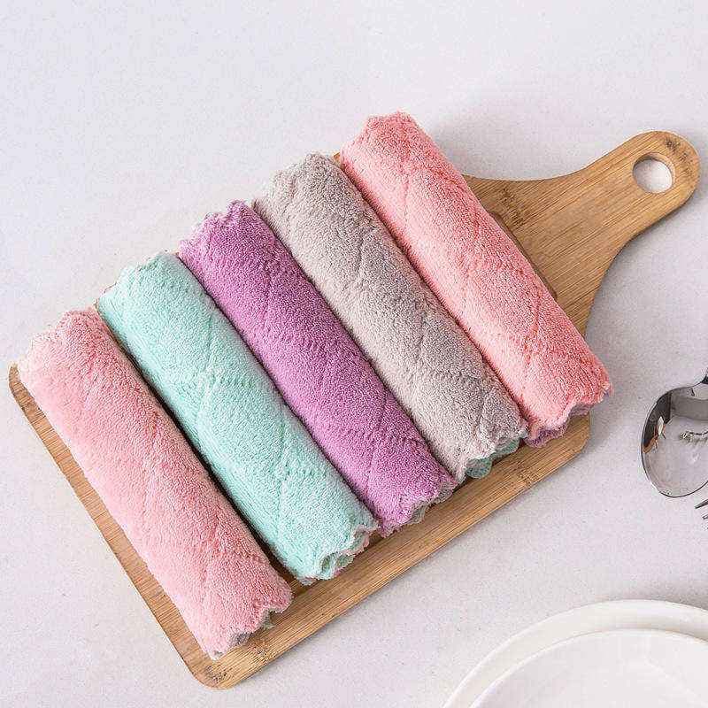 Customer Logo Size Household Drying Towel Reusable Dish Towels Kitchen Dish Cloths