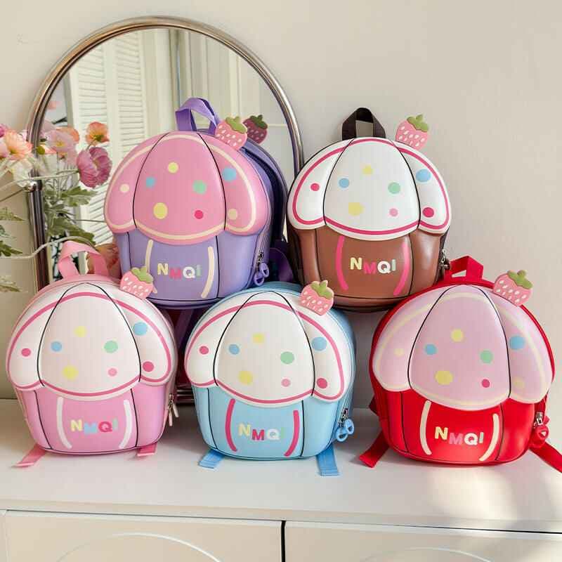 Cartoon Design Mens Womens Backpack Childrens Schoolbag