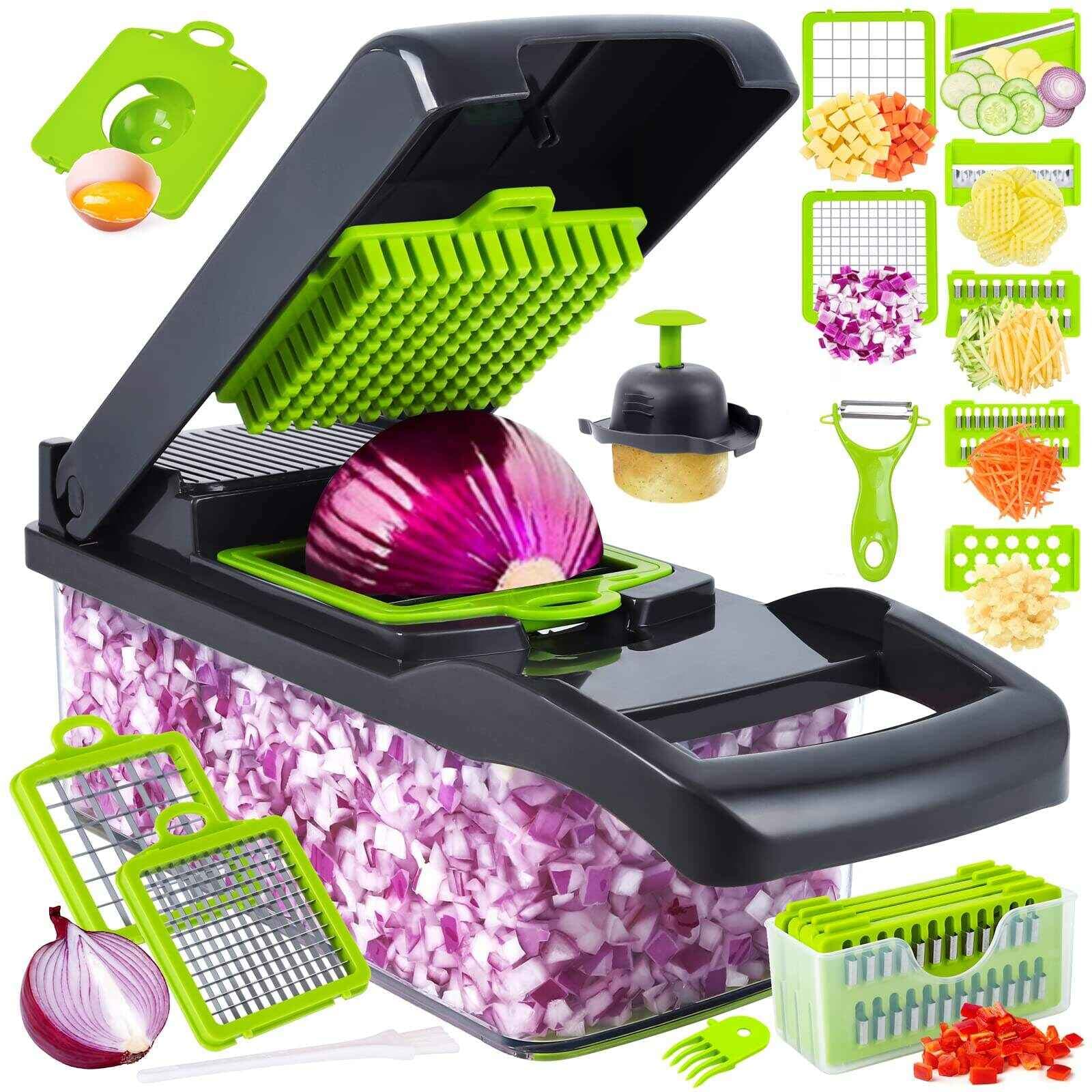 Kitchen Accessories Potato 16 in 1 Manual Mandoline Food Onion Cutter Veggie