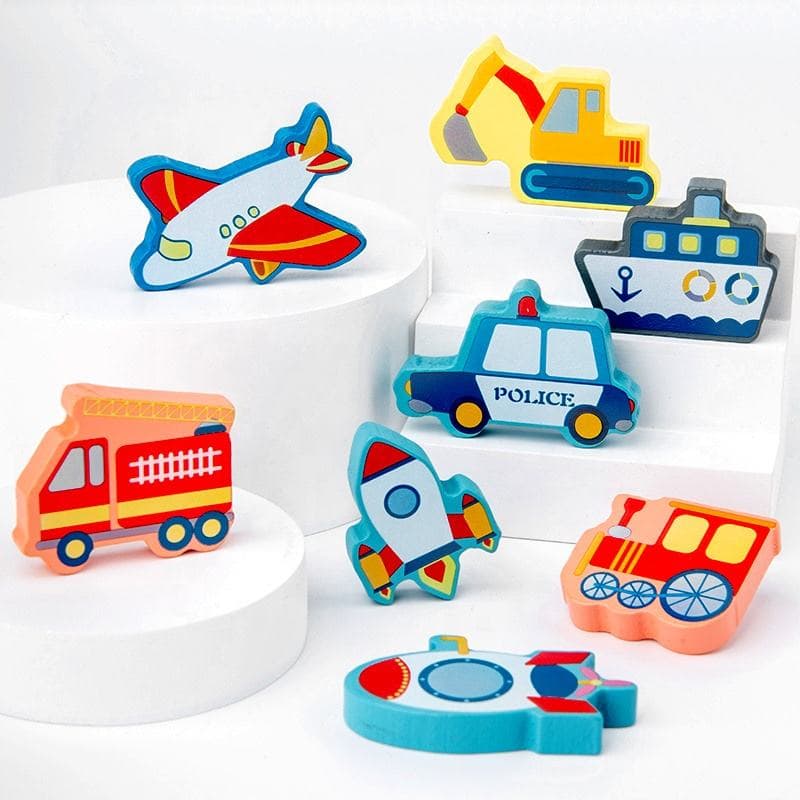 Educational Wooden Toys for Kids 7 in 1 Board Math Fishing Numbers